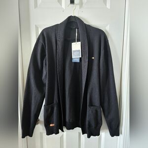 Classic Black Men's Cardigan Sweater